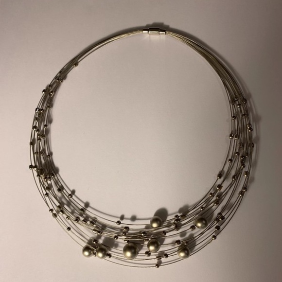 Silver Orb Choker Necklace - Picture 5 of 5